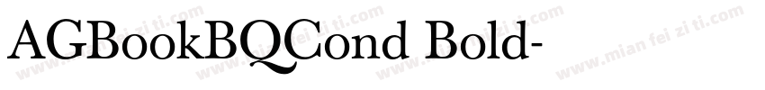 AGBookBQCond Bold字体转换